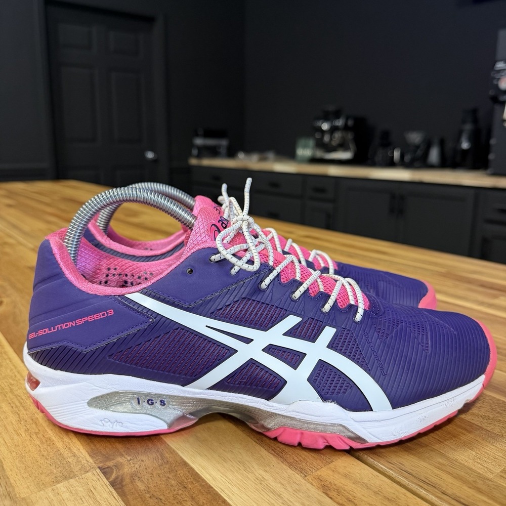 Asics Gel Solution Speed 3 Womens Sz 10 E650N Purple Tennis Court Shoes Sneaker